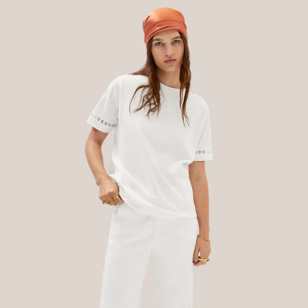 Embroidered White T-Shirt